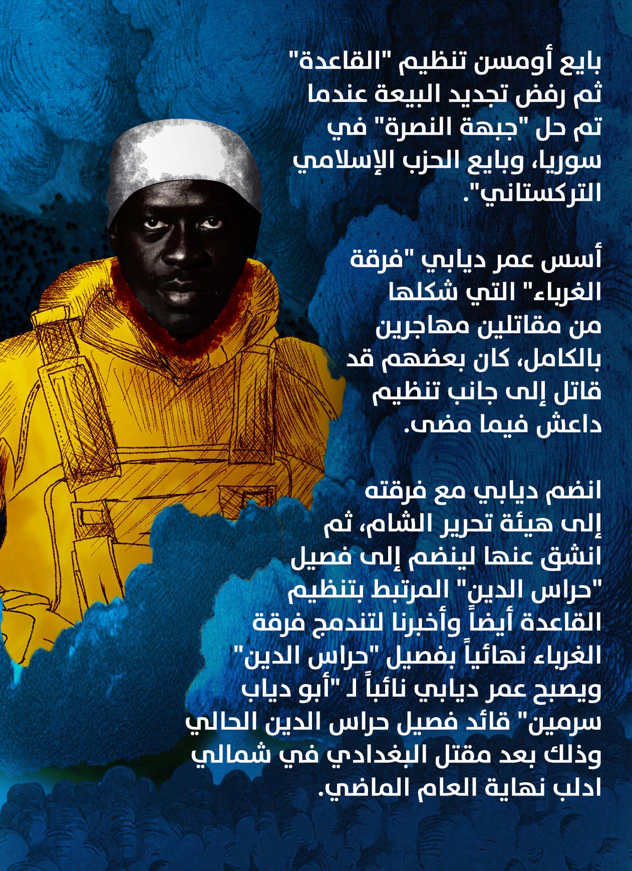 مخيم للمقاتلين الفرنسيين في شمال سوريا - صورة لعمر ديابي المقاتل السابق في داعش